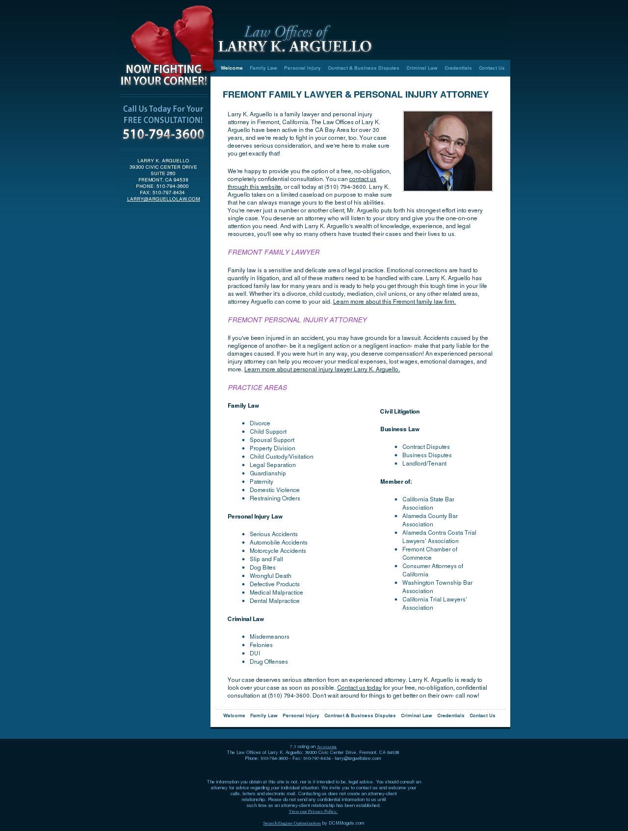 Arguello Larry K - Fremont CA Lawyers