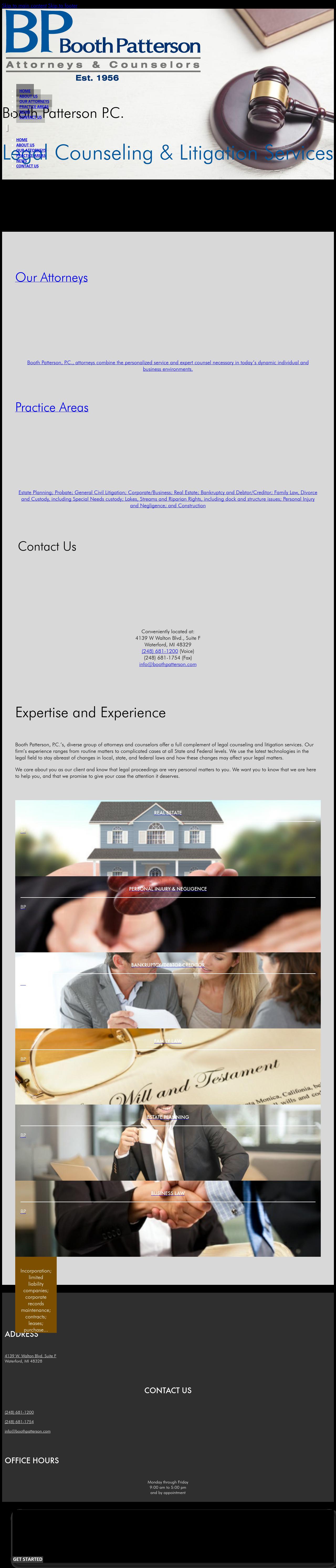 Booth Patterson P.C. - Waterford MI Lawyers