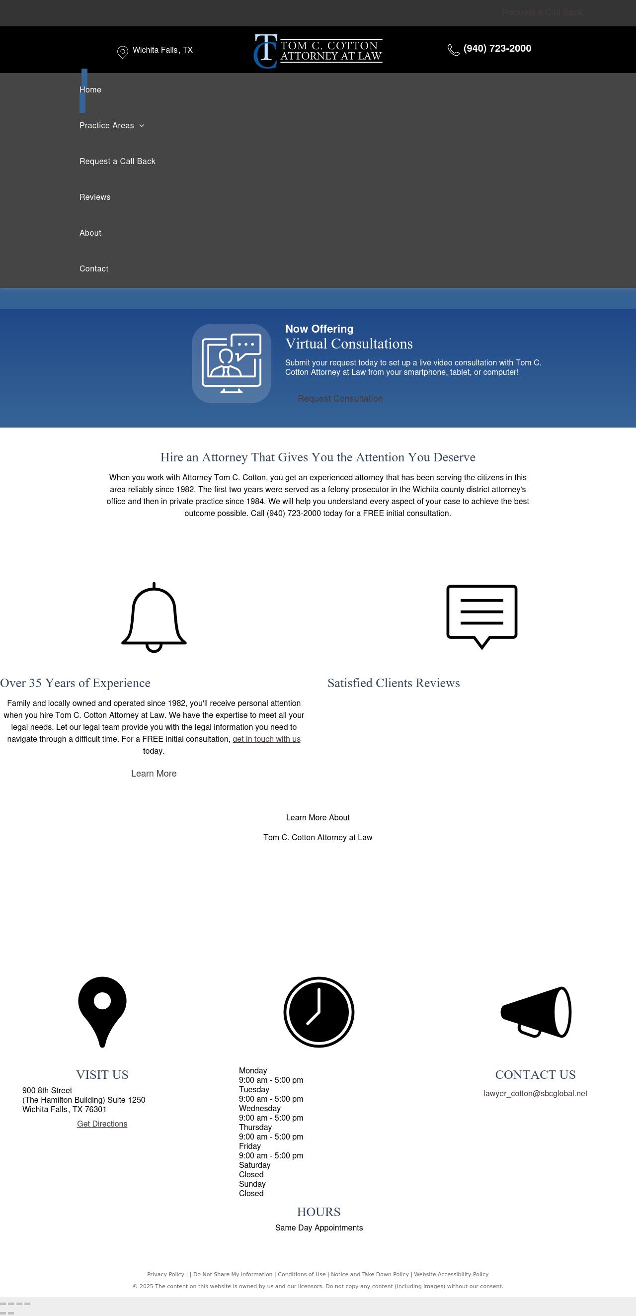 Cotton Tom C - Wichita Falls TX Lawyers