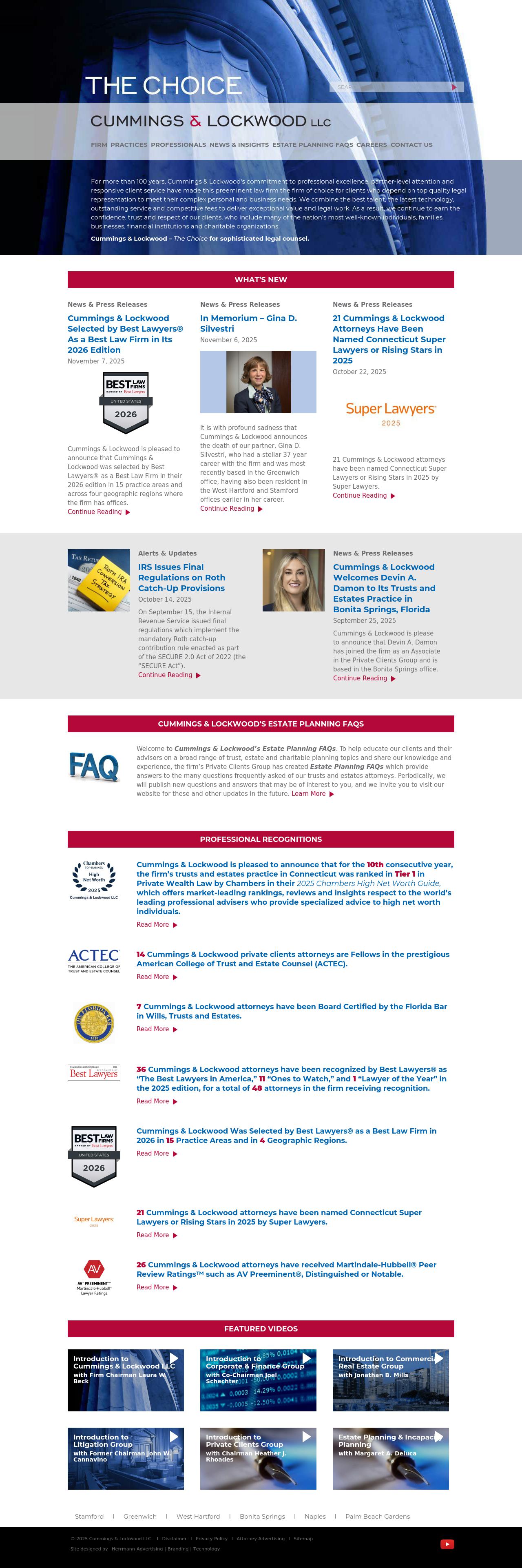 Cummings & Lockwood LLC - Stamford CT Lawyers