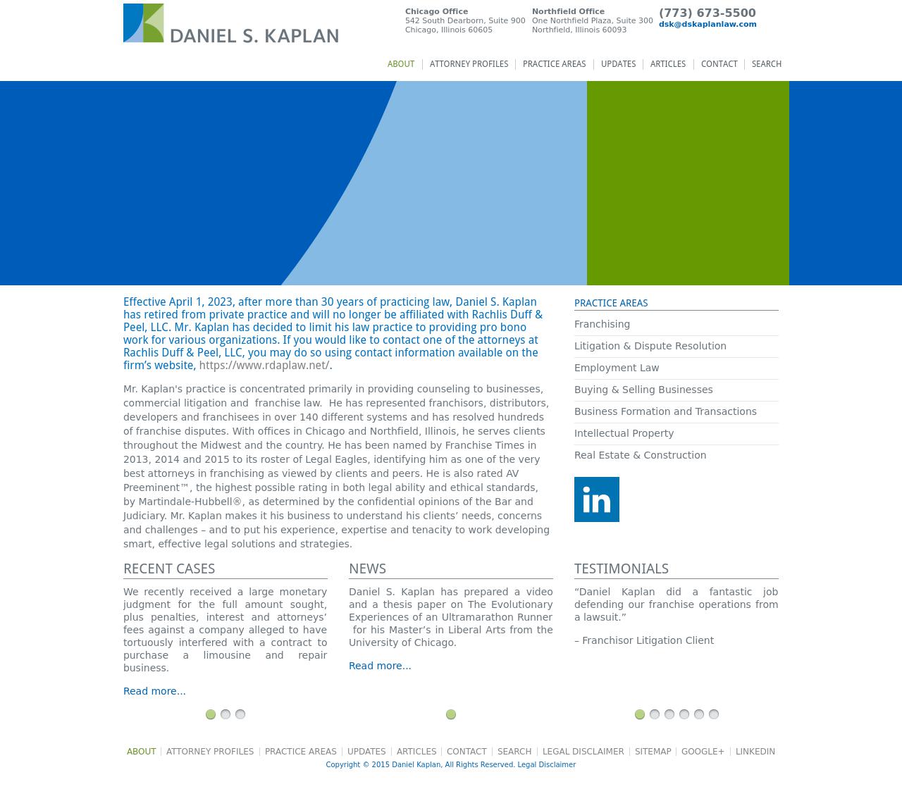 Daniel S. Kaplan - Chicago IL Lawyers