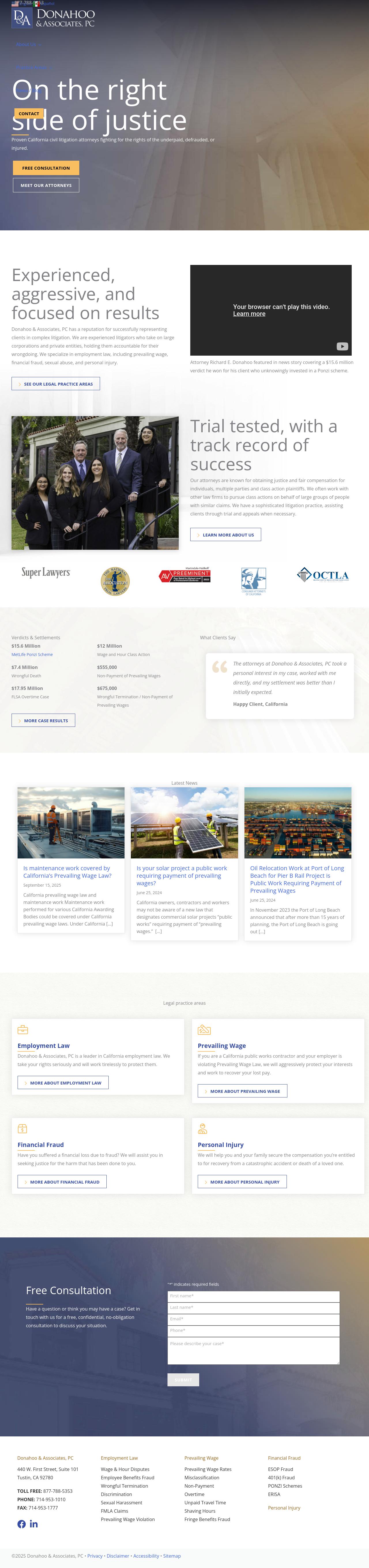 Donahoo & Associates - Tustin CA Lawyers