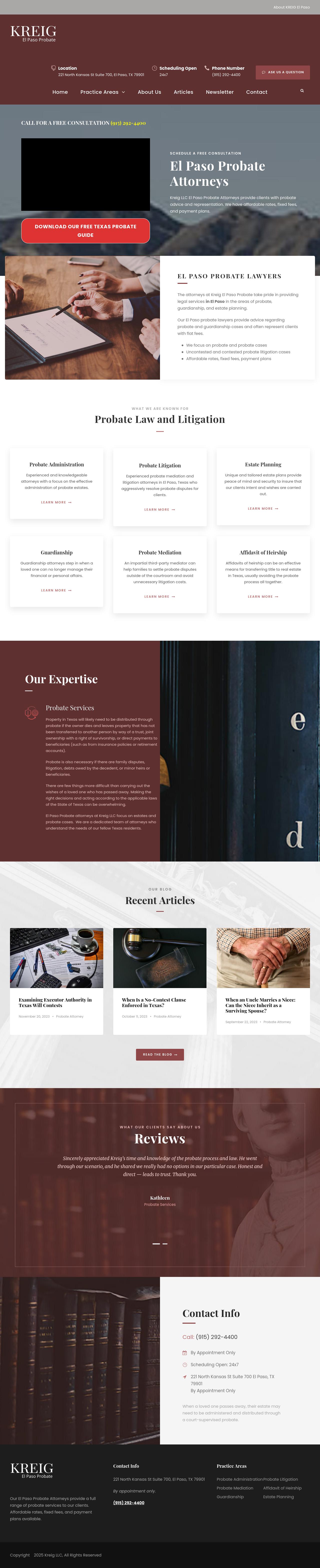 El Paso Probate, Kreig LLC - EL Paso TX Lawyers