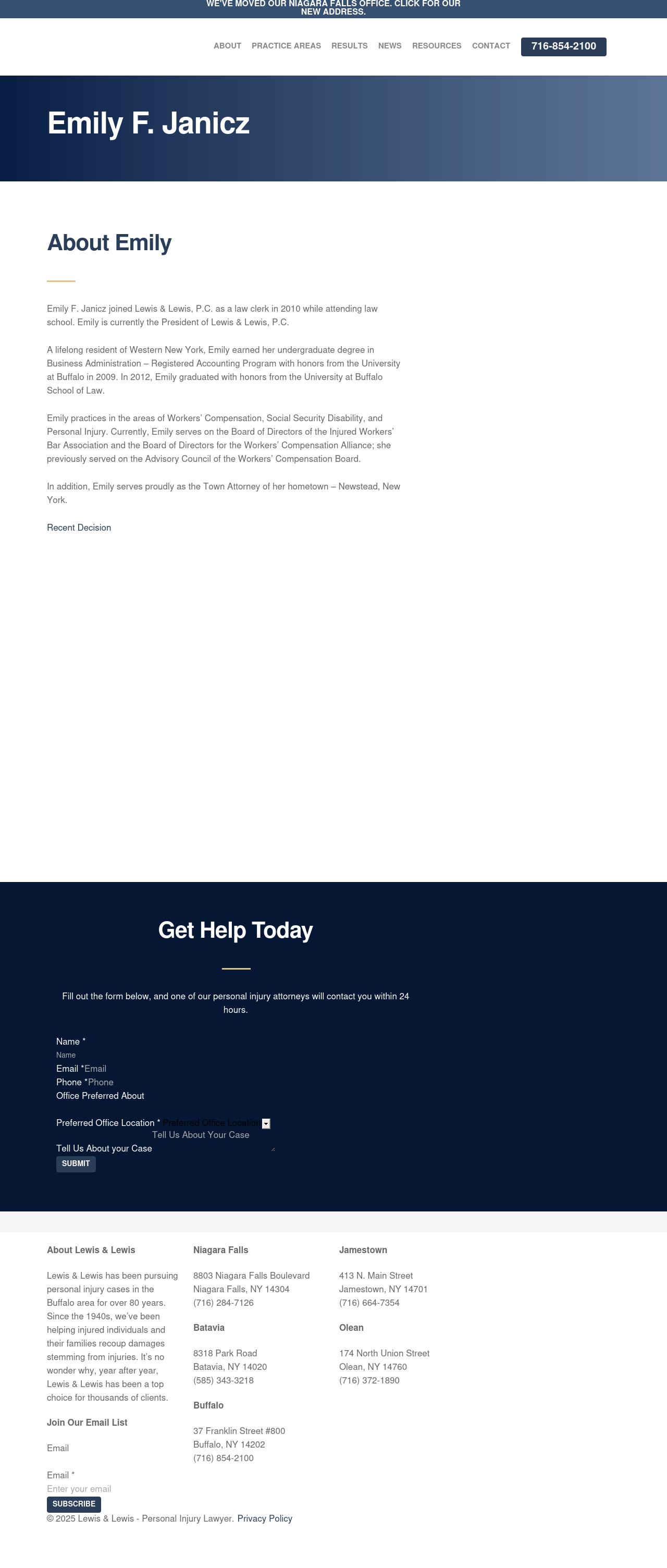 Emily Janicz - Batavia NY Lawyers