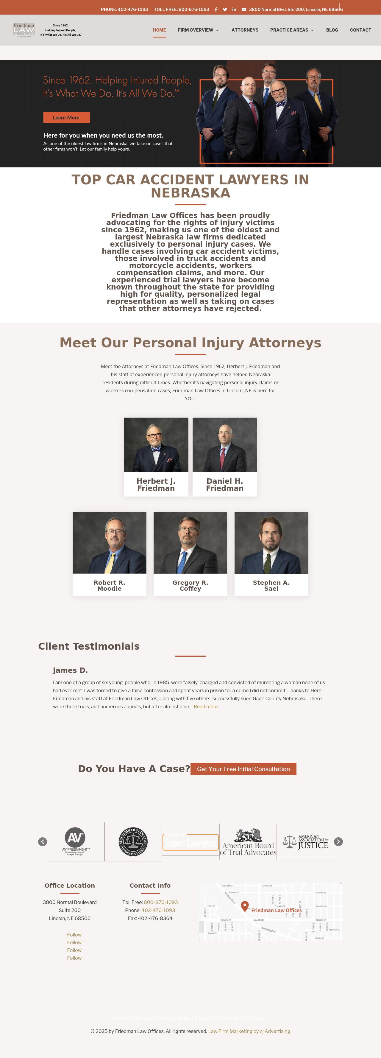 Friedman Law Offices, P.C., L.L.O. - Lincoln NE Lawyers