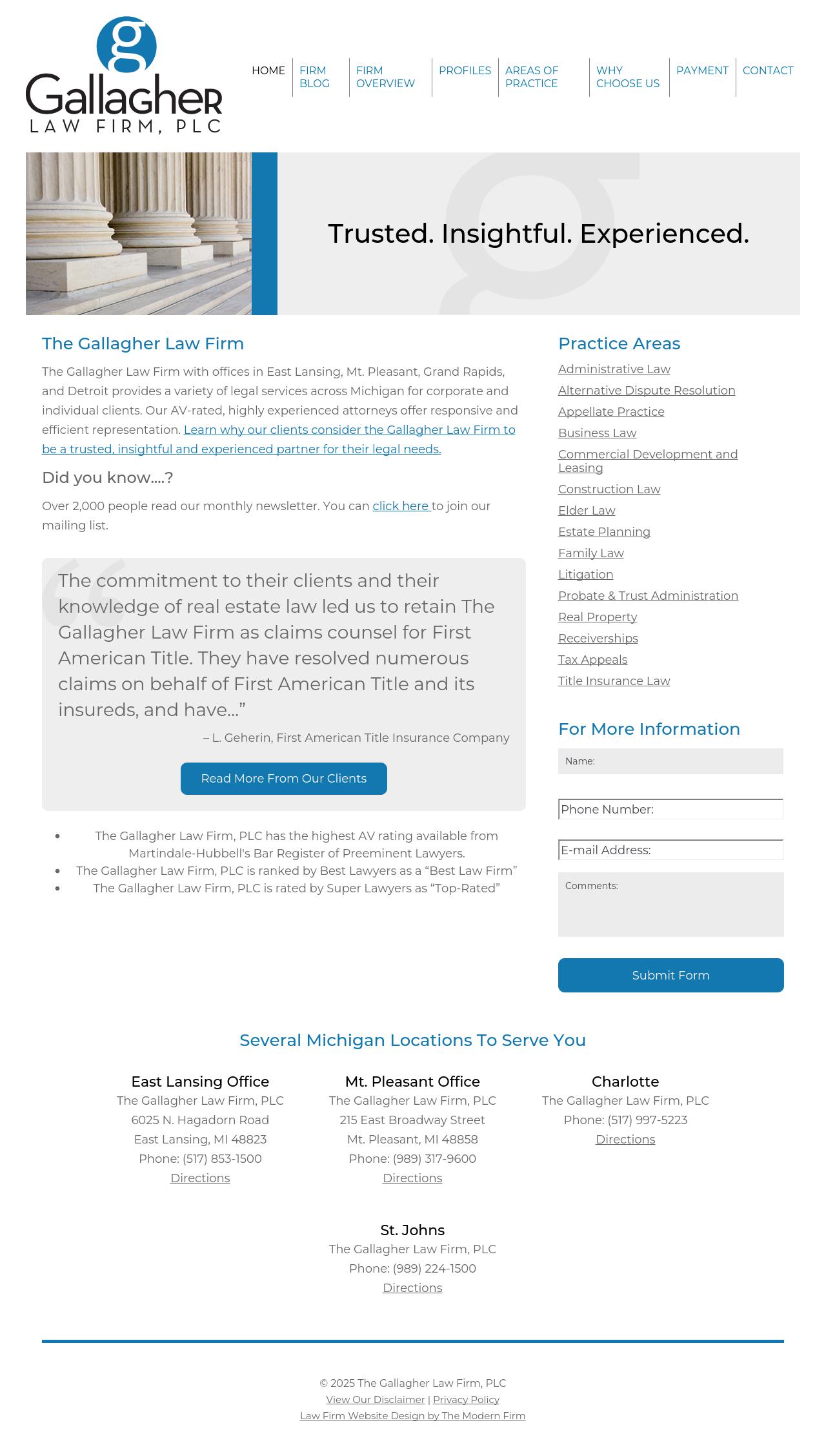 Gallagher Law Firm PLC - Lansing MI Lawyers