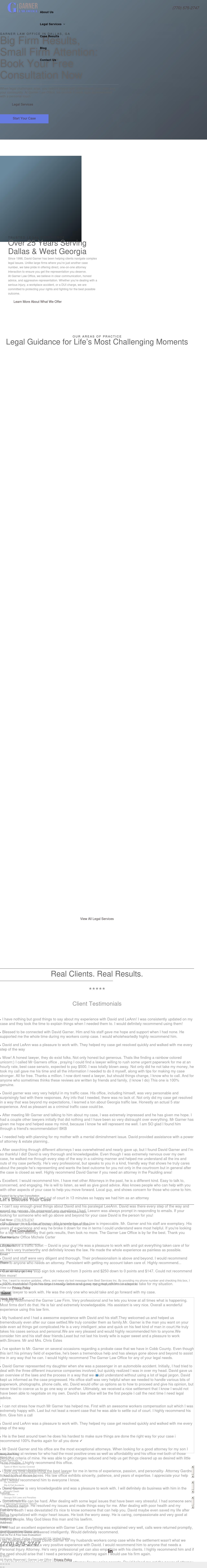 Garner Law Office, P.C. - Dallas GA Lawyers