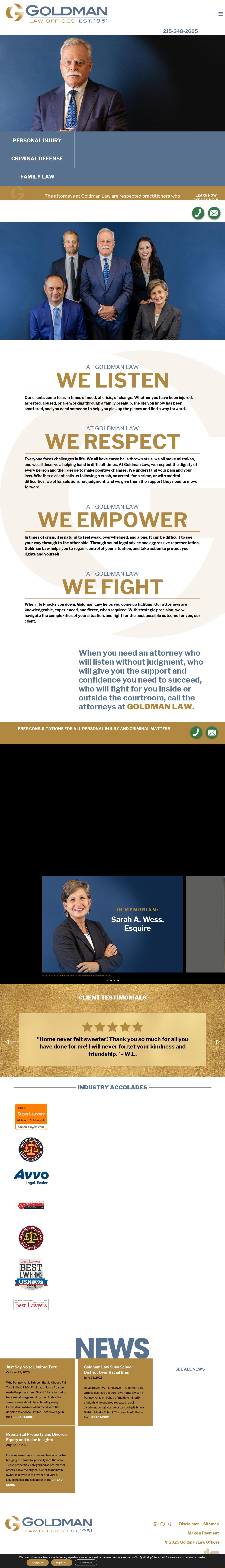 Goldman Law Offices - Doylestown PA Lawyers