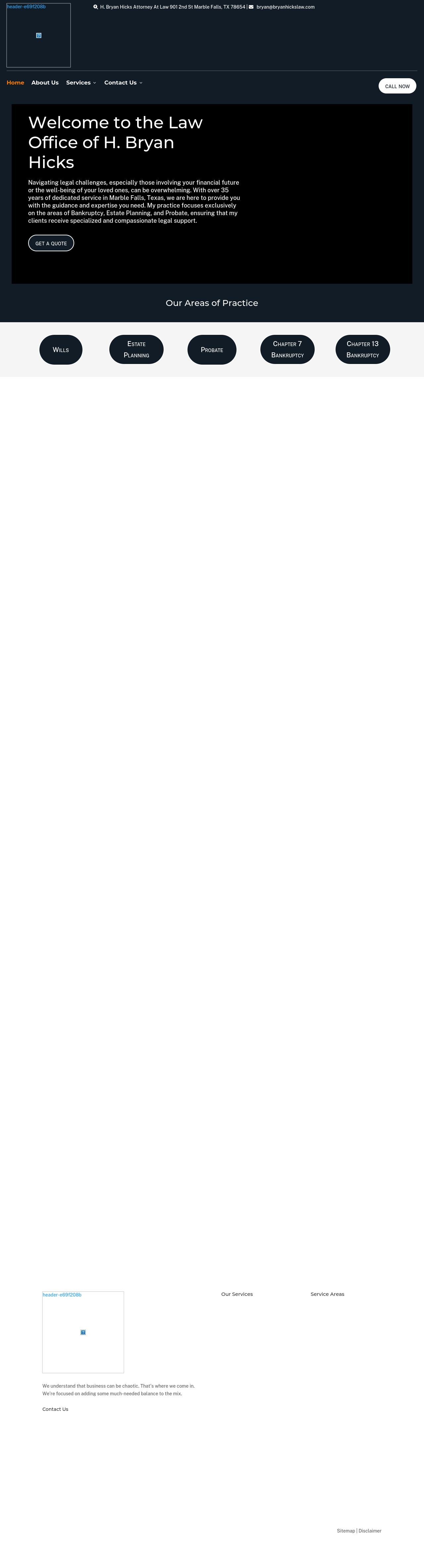 H. Bryan Hicks, Attorney at Law - Marble Falls TX Lawyers