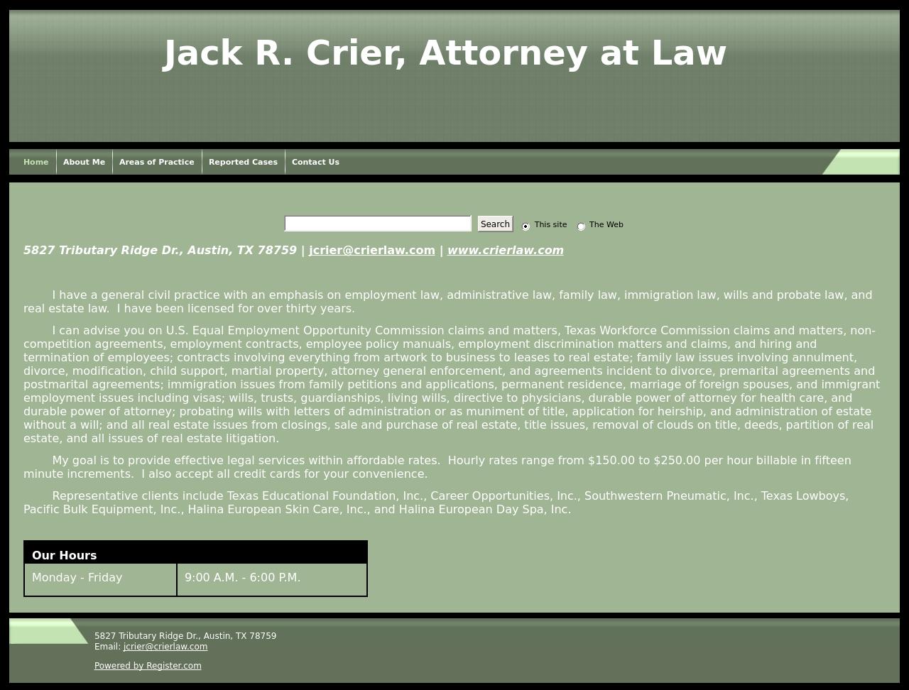 Jack R. Crier, Attorney at Law - Austin TX Lawyers
