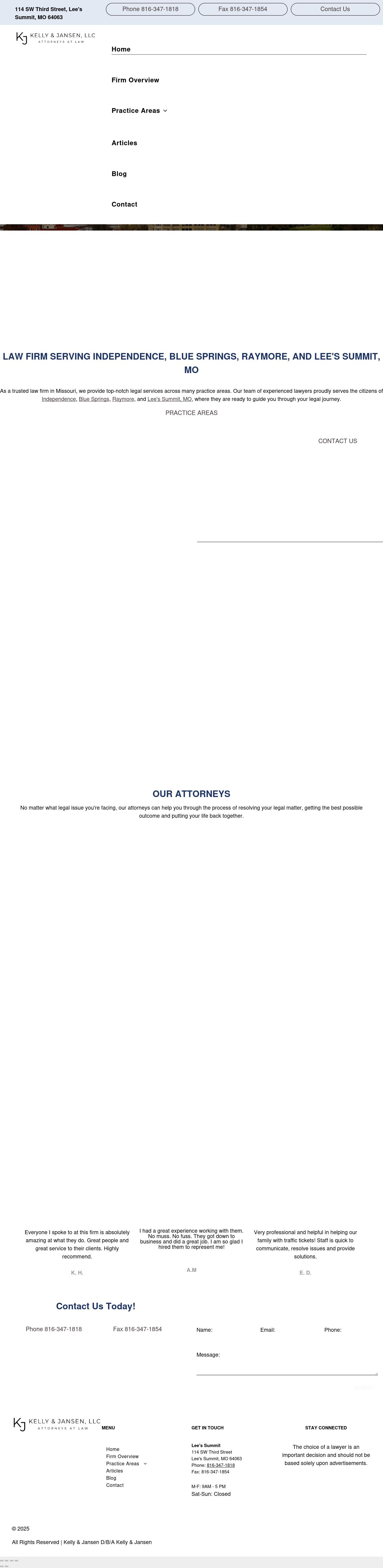 Kelly, Symonds & Reed, LLC - Lee's Summit MO Lawyers