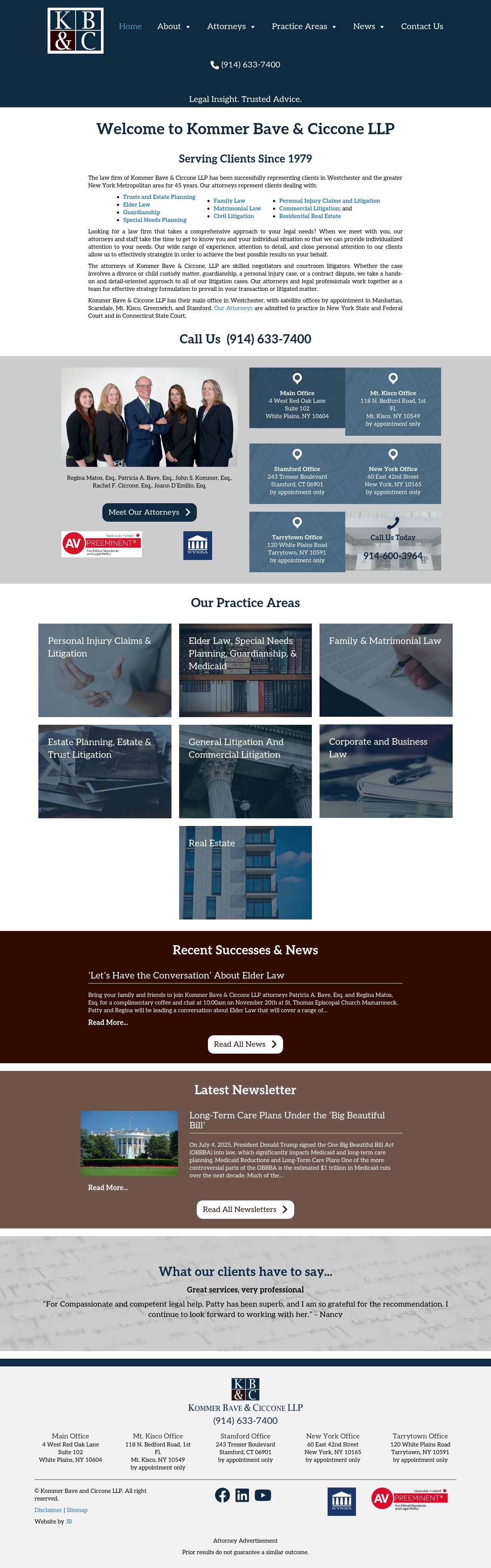 Kommer Bave & Ollman LLP - New Rochelle NY Lawyers