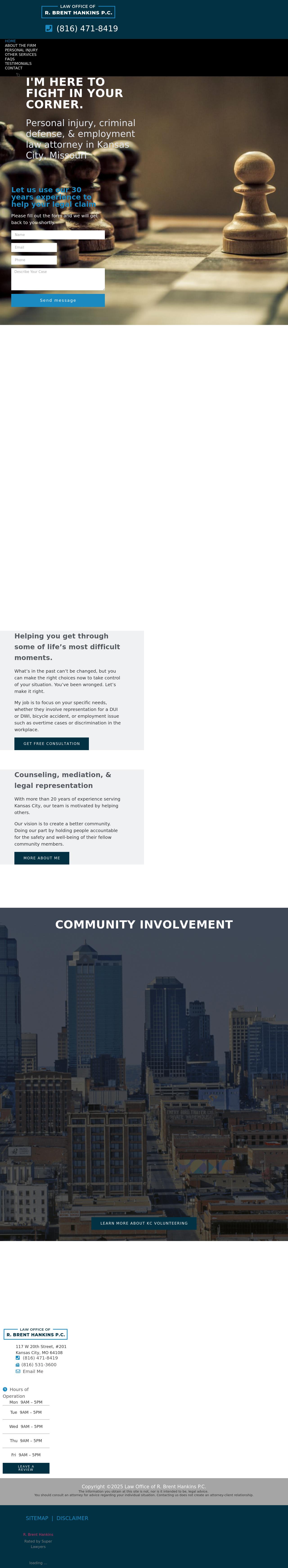 Law Office of R. Brent Hankins P.C. - Kansas City MO Lawyers