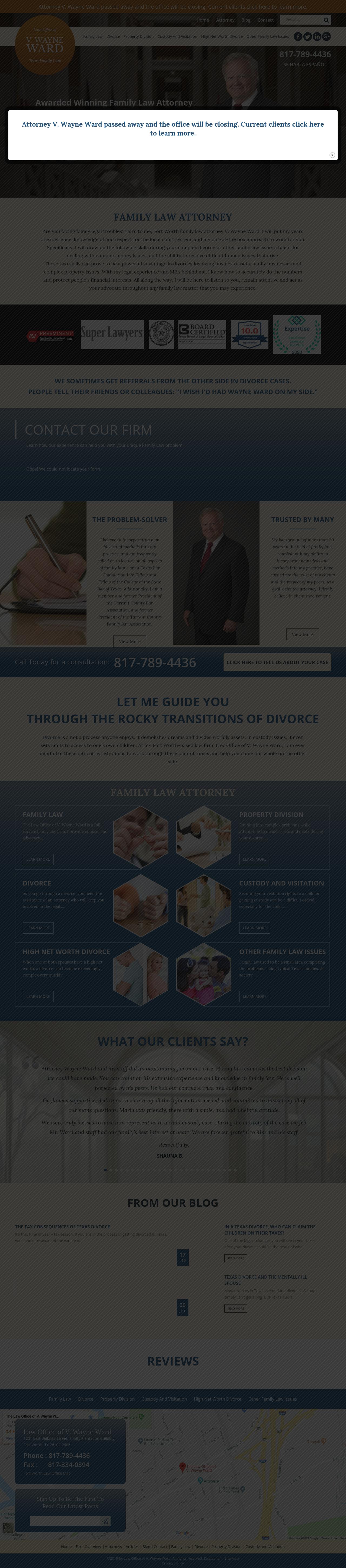 Law Office of V. Wayne Ward - Fort Worth TX Lawyers