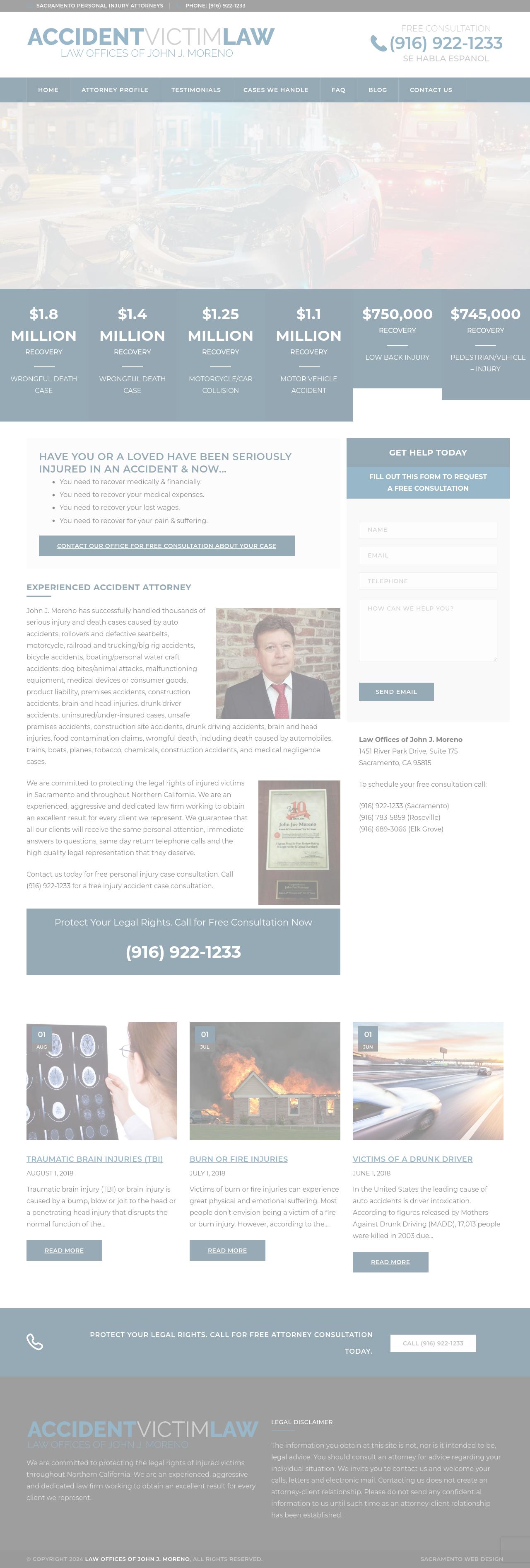 Law Offices of John J. Moreno - Sacramento CA Lawyers