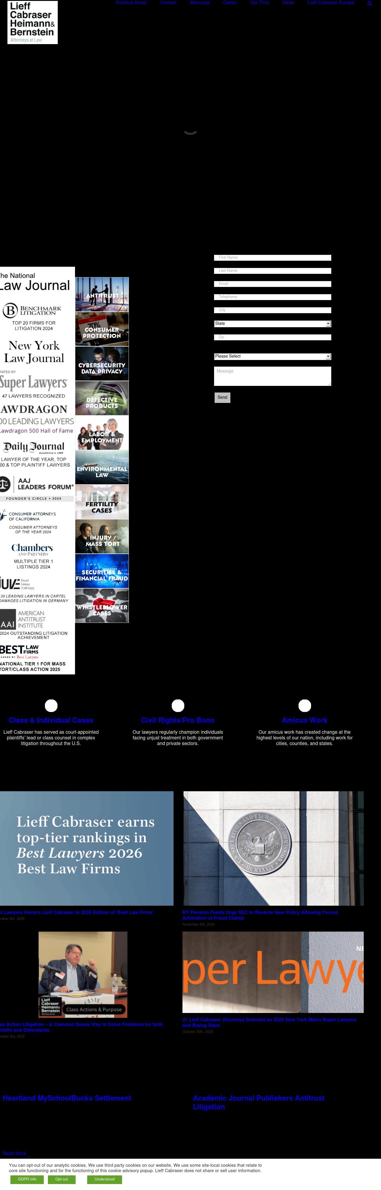 Lieff Cabraser Heimann & Bernstein, LLP - New York NY Lawyers