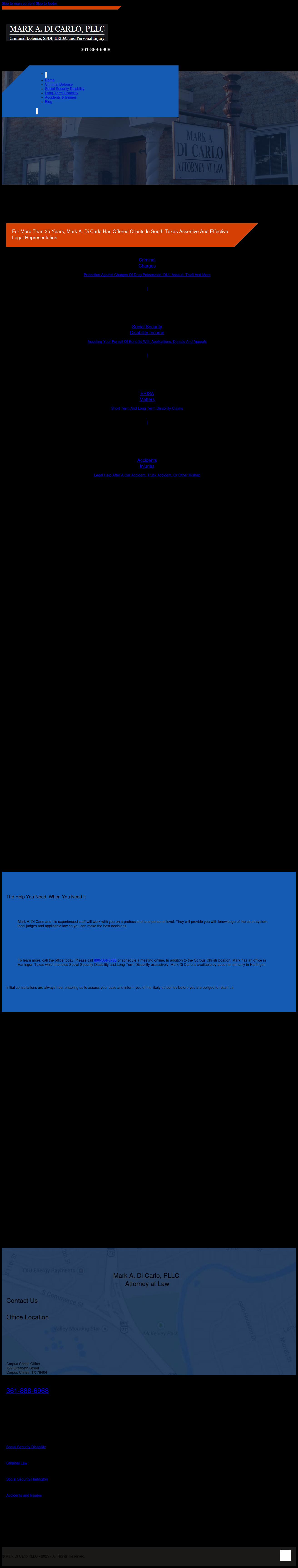 Mark A. Di Carlo, PLLC Attorney at Law - Harlingen TX Lawyers