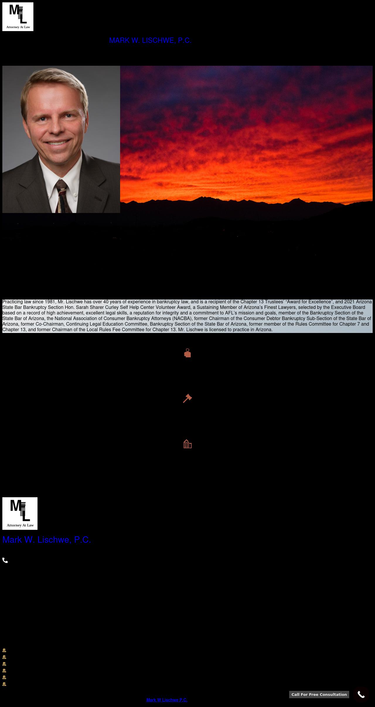 Mark W. Lischwe, P.C. - Mesa AZ Lawyers