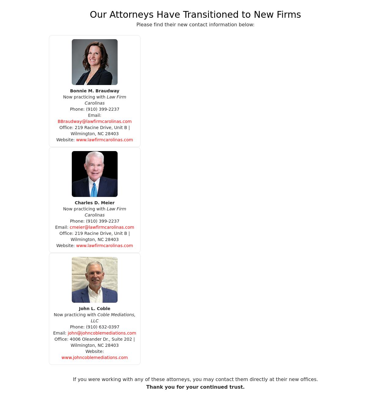 Marshall Williams & Gorham - Wilmington NC Lawyers