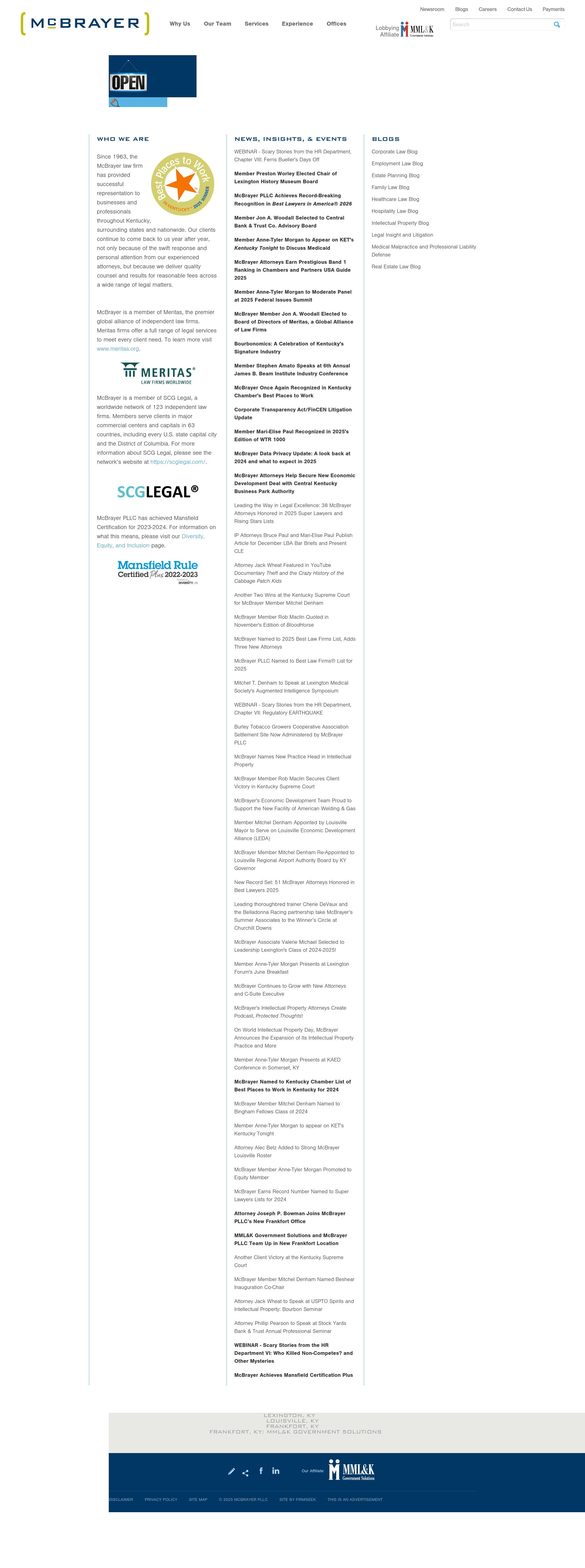 McBrayer, McGinnis, Leslie & Kirkland, PLLC - Lexington KY Lawyers