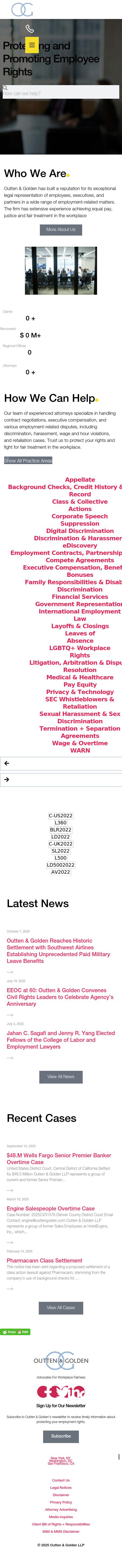 Outten & Golden LLP - New York NY Lawyers