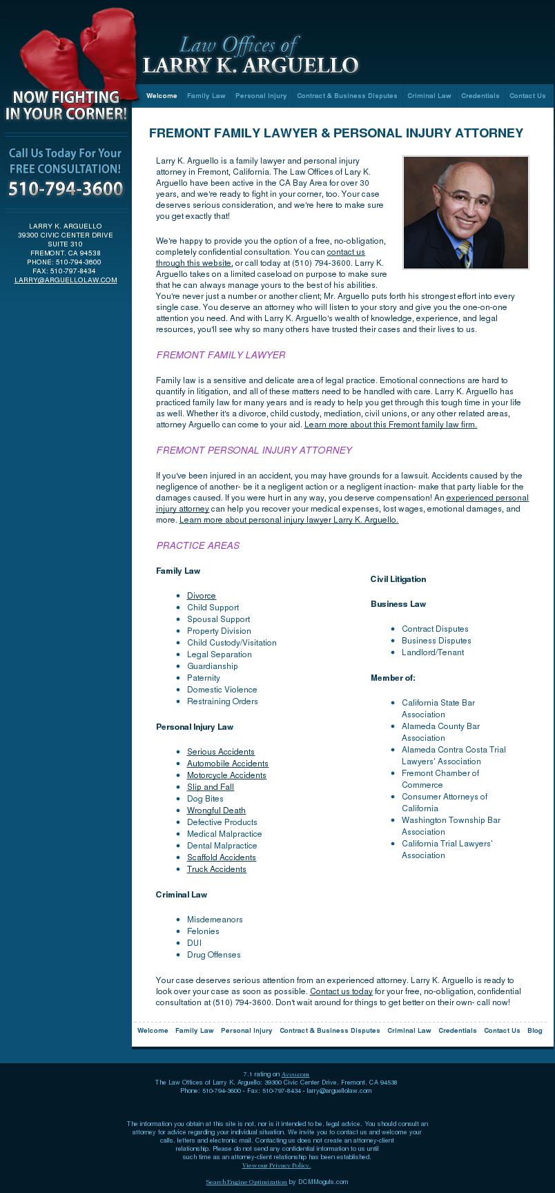 Arguello Larry K - Fremont CA Lawyers