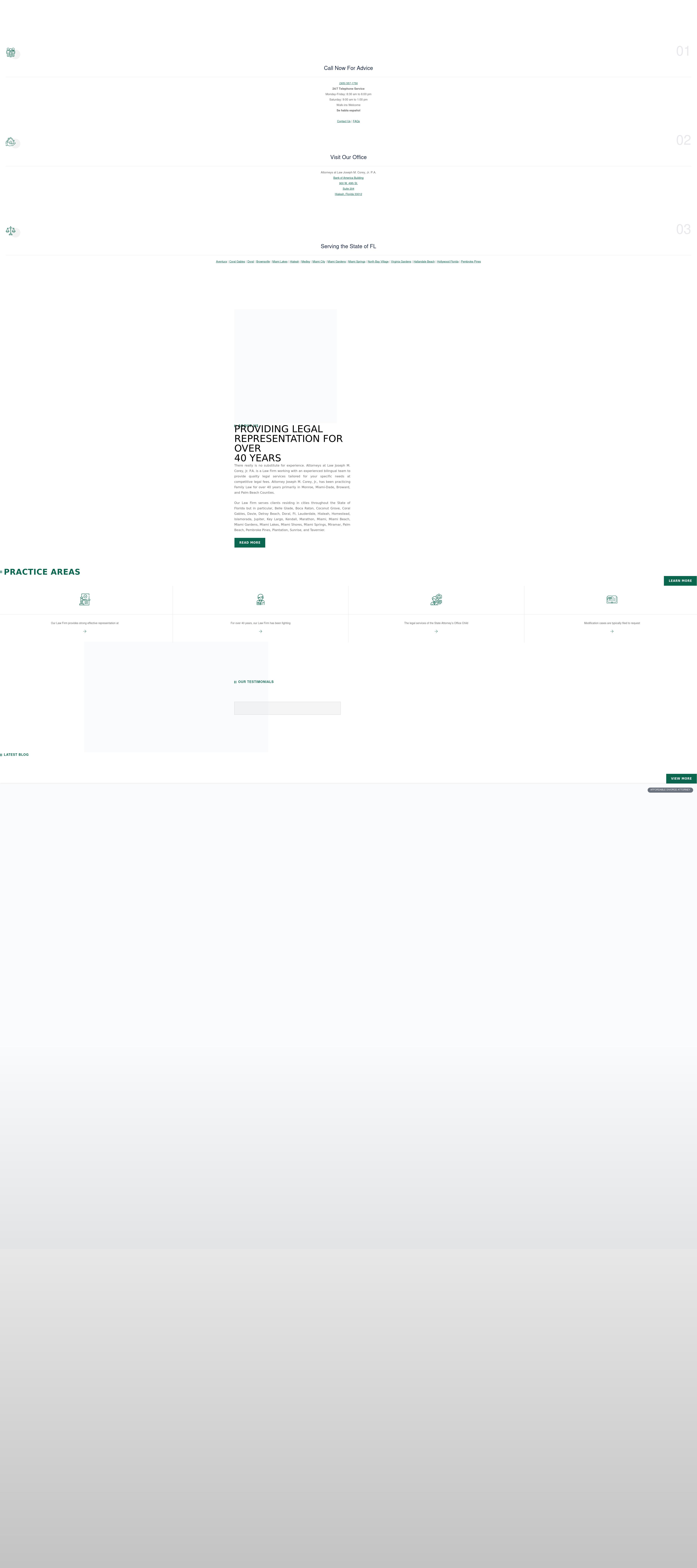 Attorneys At Law Joseph M Corey Jr PA - Hialeah FL Lawyers