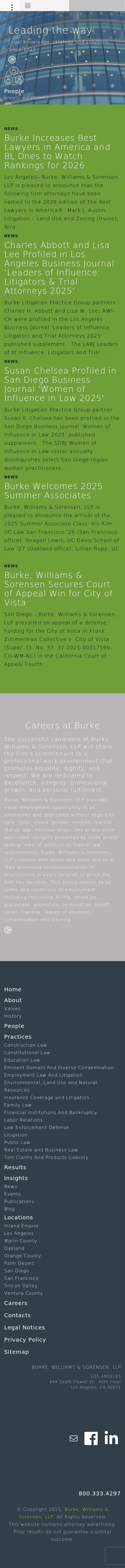 Burke, Williams & Sorensen, LLP - Los Angeles CA Lawyers