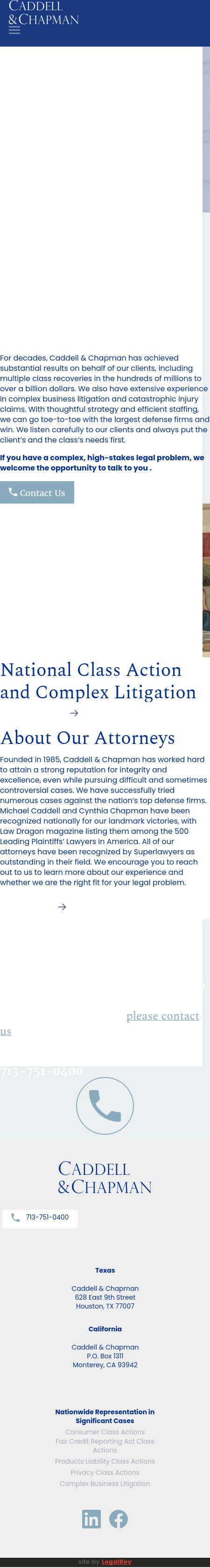 Caddell & Chapman, National Class Action & Complex Litigation - Houston TX Lawyers