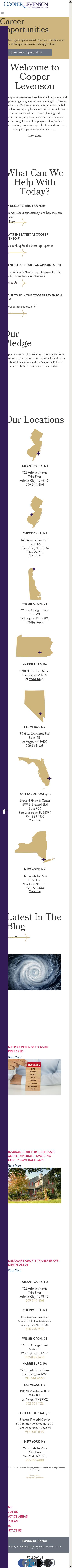 Cooper Levenson, P.A. - Cherry Hill NJ Lawyers