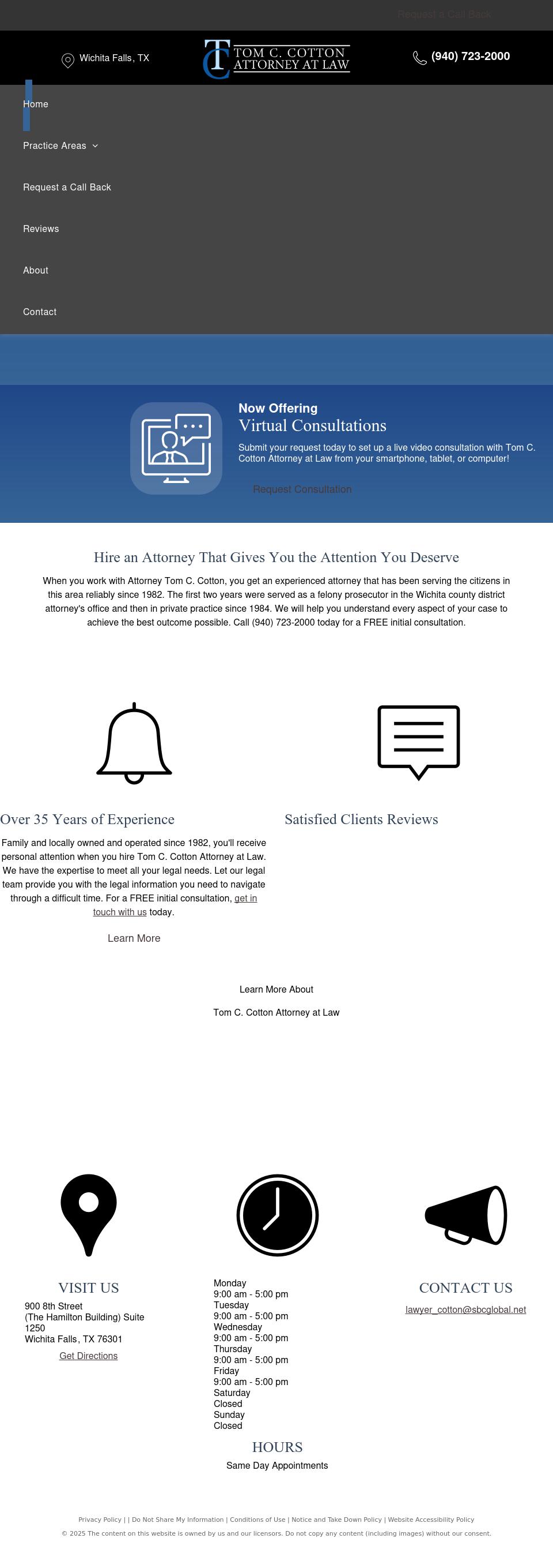 Cotton Tom C - Wichita Falls TX Lawyers