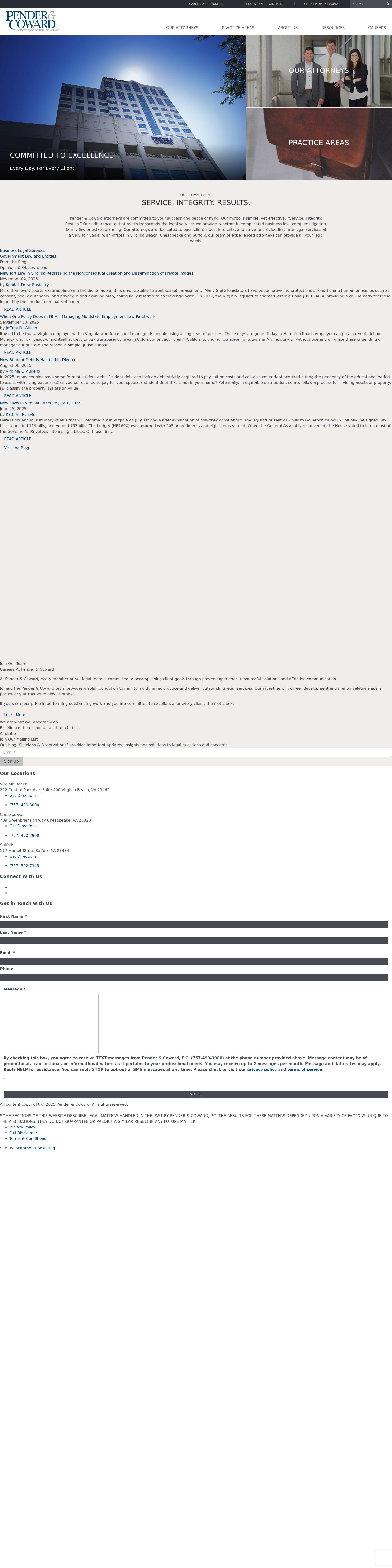 Disability Law Group - Pender & Coward P.C. - Suffolk VA Lawyers