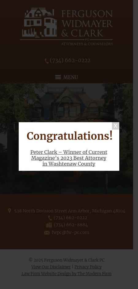 Ferguson Widmayer PC - Ann Arbor MI Lawyers