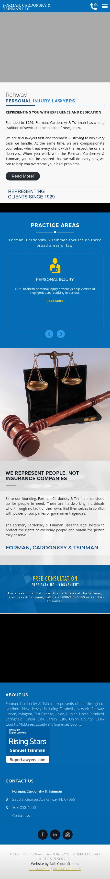 Forman, Cardonsky & Lawrence - Elizabeth NJ Lawyers