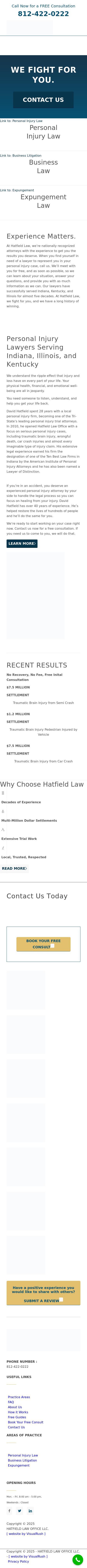 Hatfield Law Office, LLC - Evansville IN Lawyers