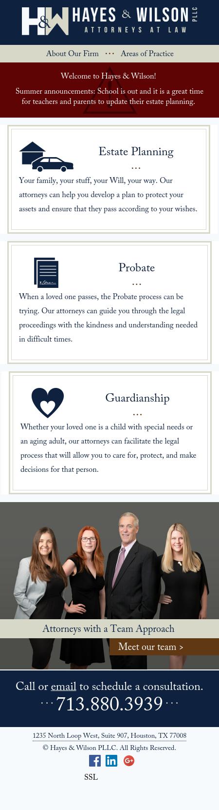 Hayes & Wilson, PLLC - Houston TX Lawyers