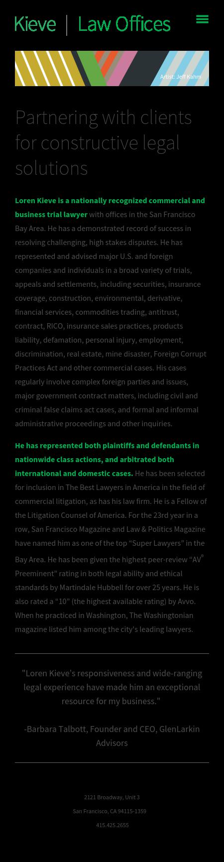 Kieve Law Offices - San Francisco CA Lawyers