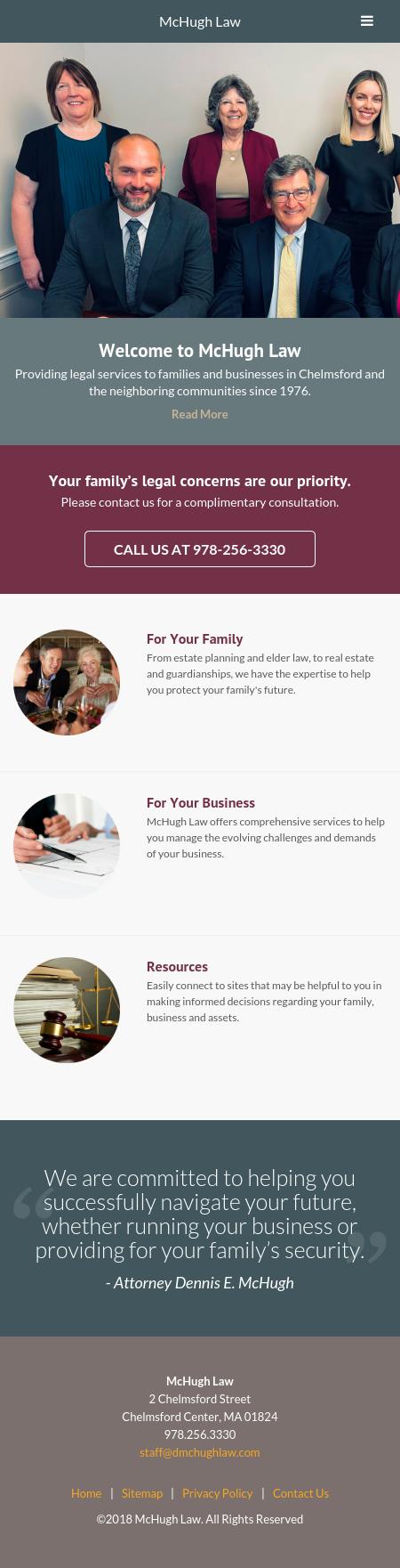 Law Office of Dennis E. McHugh - Chelmsford MA Lawyers