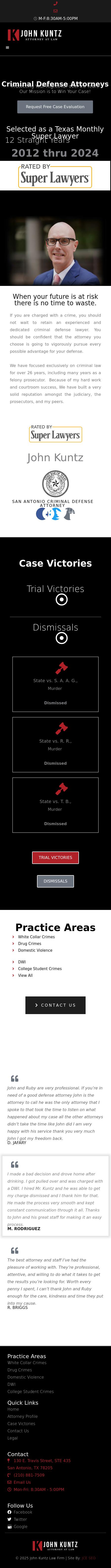 Law Office of John Kuntz - San Antonio TX Lawyers