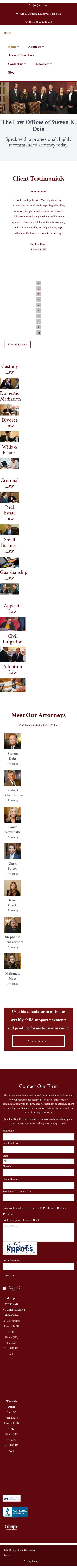 Law Office of Steven K Deig - Evansville IN Lawyers