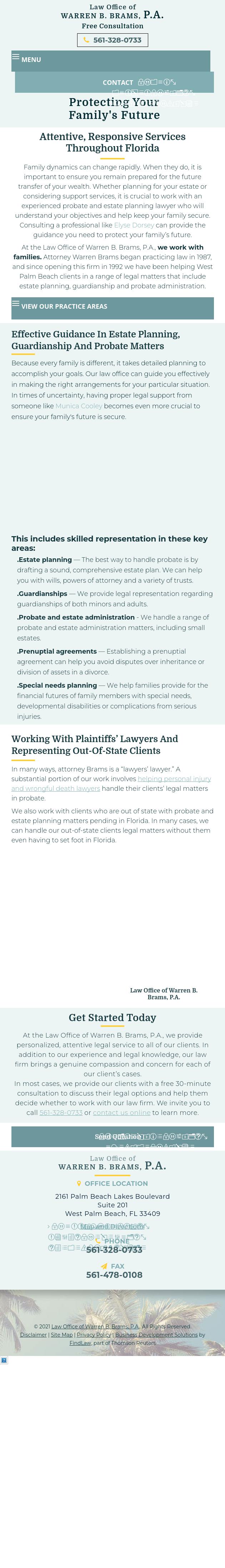 Law Office of Warren B. Brams, P.A. - West Palm Beach FL Lawyers