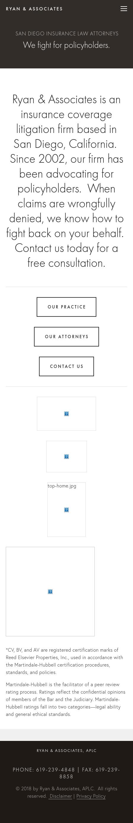 Law Offices of Greg J. Ryan - San Diego CA Lawyers