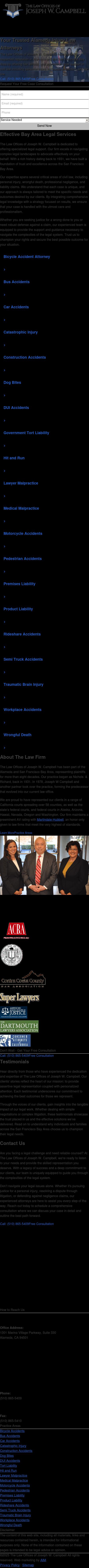 Law Offices of Joseph W. Campbell - Alameda CA Lawyers