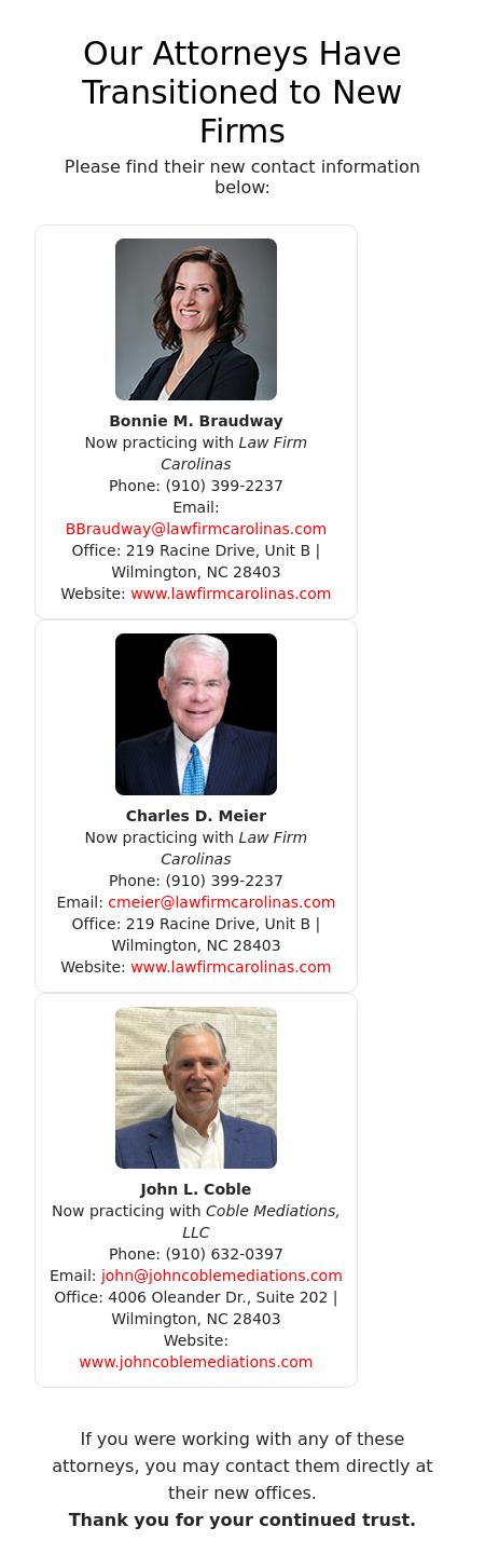 Marshall Williams & Gorham - Wilmington NC Lawyers