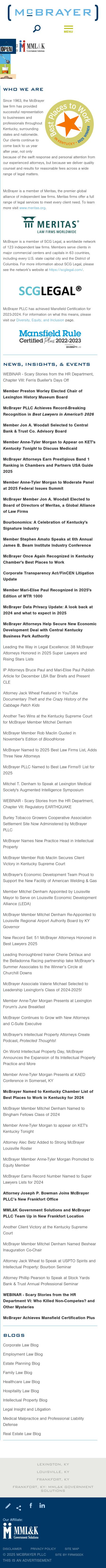 McBrayer, McGinnis, Leslie & Kirkland, PLLC - Washington DC Lawyers