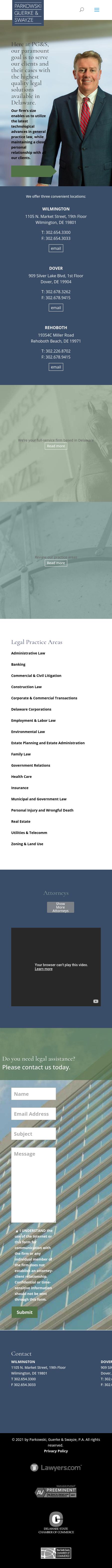 Parkowski, Guerke & Swayze, P.A. - Georgetown DE Lawyers