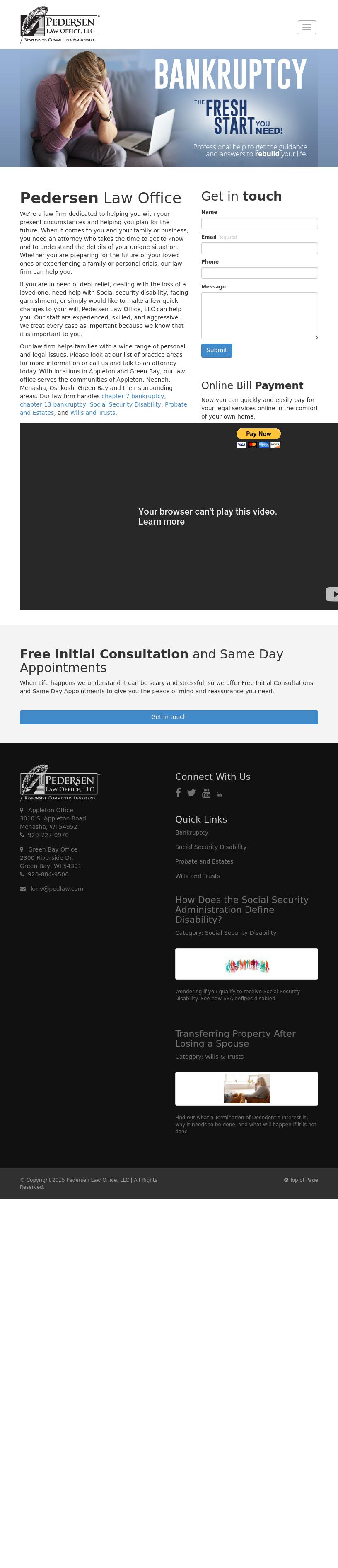 Pedersen & Shaha Attorneys at Law, LLC - Green Bay WI Lawyers