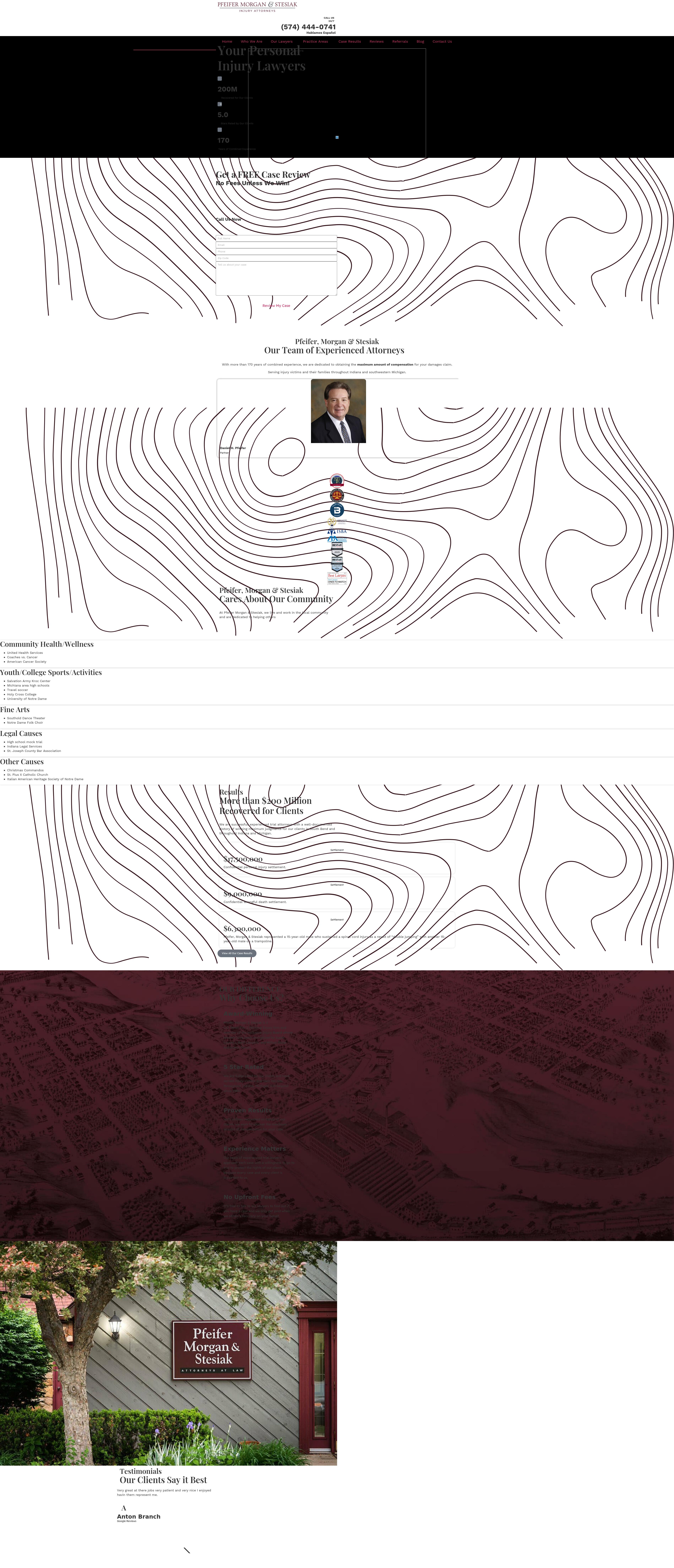 Pfeifer Morgan and Stesiak Attorneys At Law - South Bend IN Lawyers