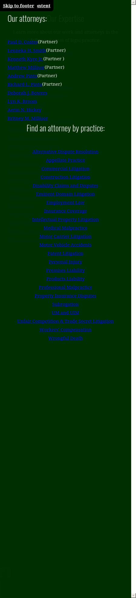 Pinto Coates Kyre & Bowers PLLC - Greensboro NC Lawyers