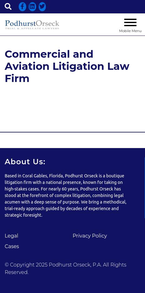 Podhurst Orseck PA - Miami FL Lawyers